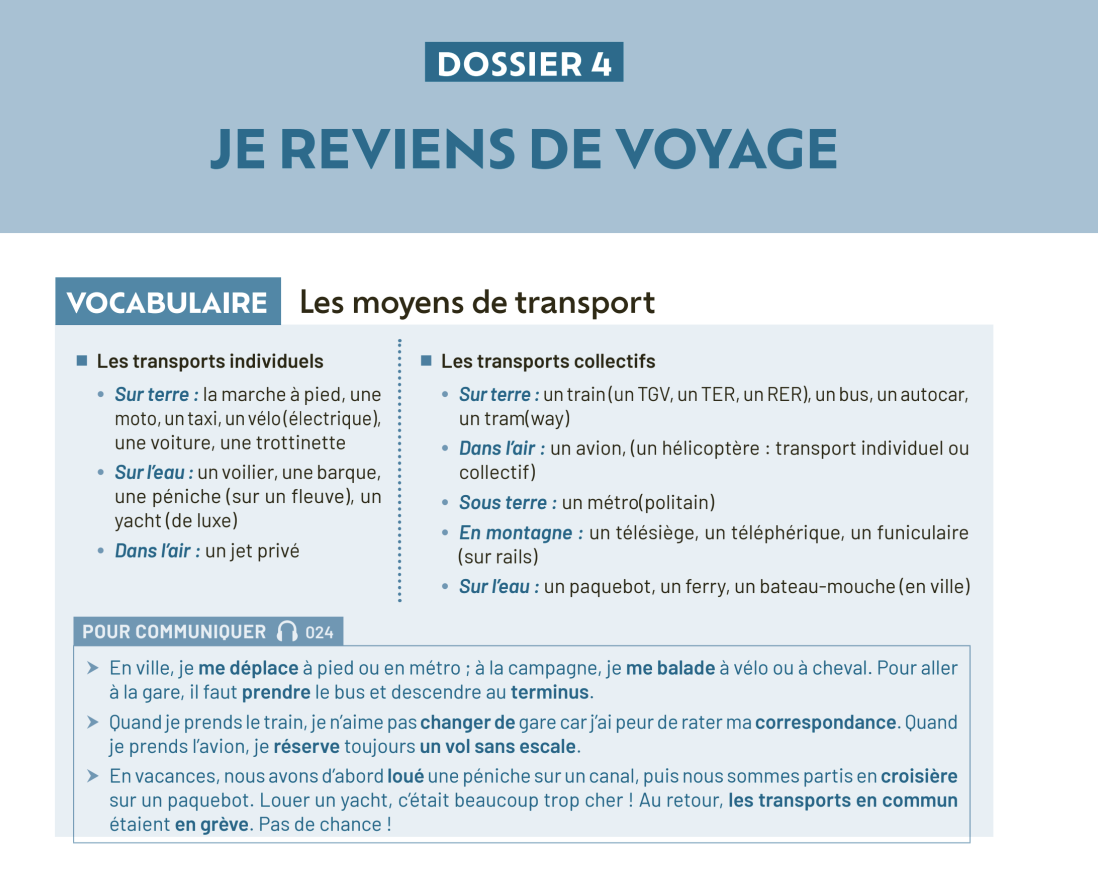 Dossier 4. Je reviens de Voyage